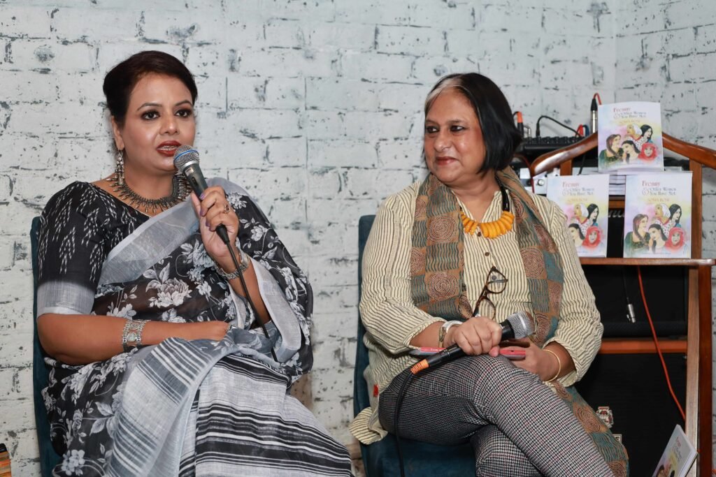 SOMA BOSE WITH DIRECTOR AUTHOR JOURNALIST SUDESHNA ROY AT THE LAUNCH OF HER DEBUT BOOK IN KOLKATA
